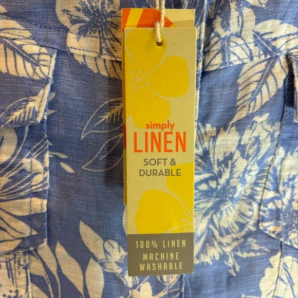 C&C California Sz XL Jacket 100% Linen Trucker Style Floral Unlined Pockets NEW - Picture 5 of 9